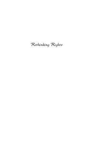 Tapa de Rethinking rights