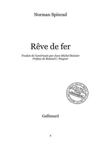 Tapa de Rêve de fer