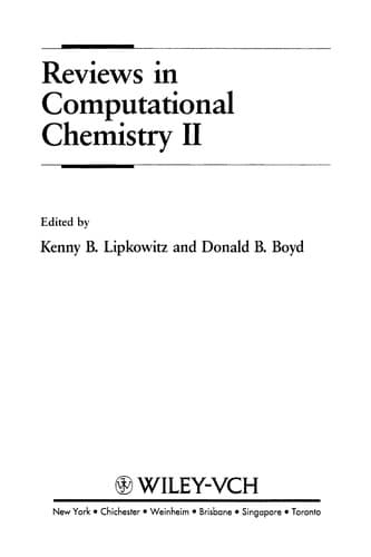 Tapa de Reviews in computational chemistry