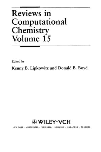Tapa de Reviews in computational chemistry