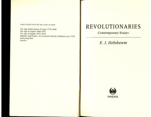 Tapa de Revolutionaries; contemporary essays