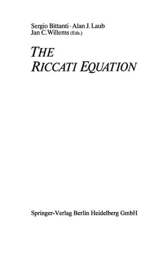 Tapa de The Riccati Equation