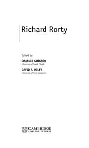 Tapa de Richard Rorty