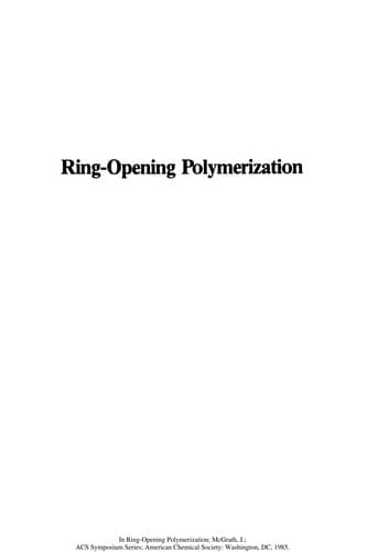Tapa de Ring-opening polymerization