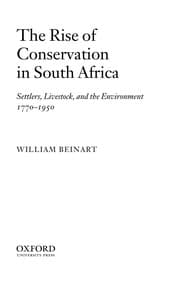 Tapa de The rise of conservation in South Africa