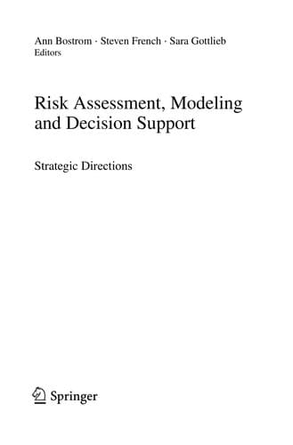 Tapa de Risk assessment, modeling and decision support