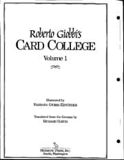 Tapa de Roberto Giobbi's card college