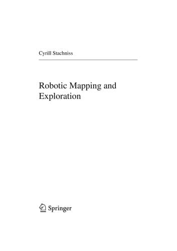 Tapa de Robotic Mapping and Exploration