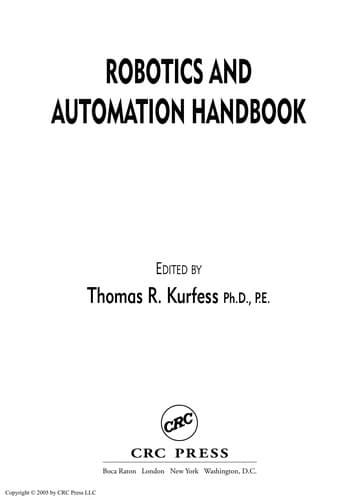 Tapa de Robotics and automation handbook