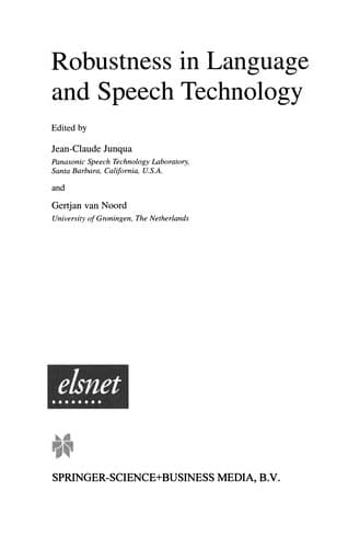 Tapa de Robustness in Language and Speech Technology