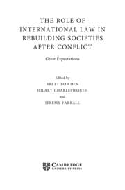 Tapa de The role of international law in rebuilding societies after conflict