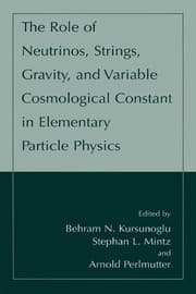 Tapa de The role of neutrinos, strings, gravity, and variable cosmological constant in elementary particle physics