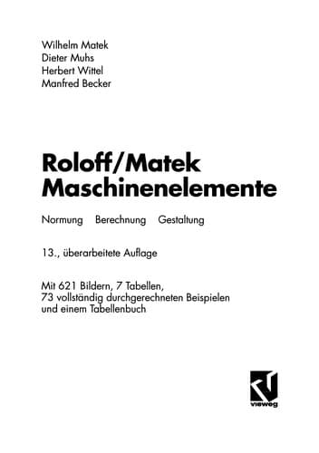 Tapa de Roloff/Matek Maschinenelemente