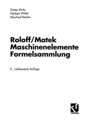 Tapa de Roloff/Matek Maschinenelemente Formelsammlung