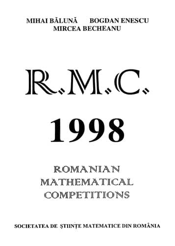 Tapa de Romanian Mathematical Competitions