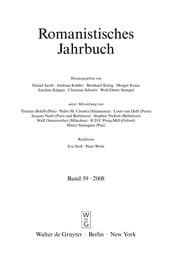 Tapa de Romanistisches Jahrbuch 2008
