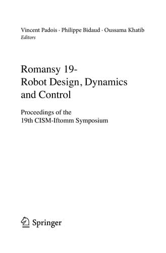 Tapa de Romansy 19 – Robot Design, Dynamics and Control