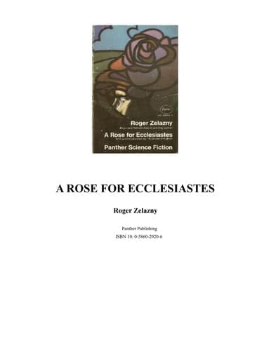 Tapa de A rose for Ecclesiastes
