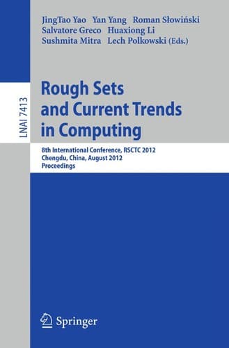 Tapa de Rough Sets and Current Trends in Computing