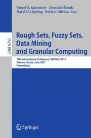 Tapa de Rough Sets, Fuzzy Sets, Data Mining and Granular Computing
