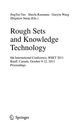 Tapa de Rough Sets and Knowledge Technology