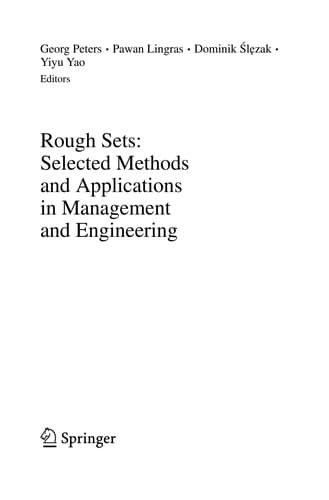 Tapa de Rough Sets: Selected Methods and Applications in Management and Engineering