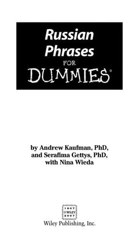 Tapa de Russian phrases for dummies
