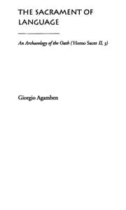 Tapa de The sacrament of language