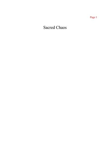 Tapa de Sacred chaos