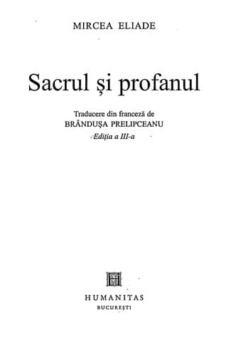 Tapa de Sacrul s ʹi profanul