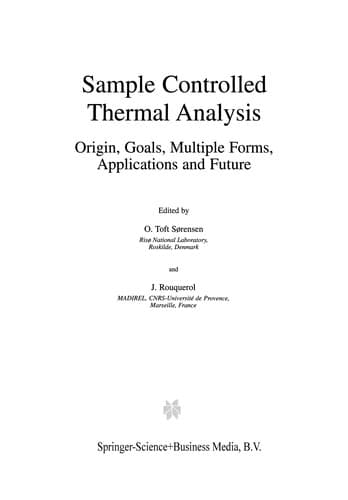 Tapa de Sample Controlled Thermal Analysis