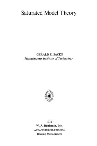 Tapa de Saturated model theory