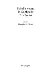 Tapa de Scholia vetera in Sophoclis Trachinias