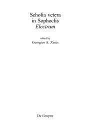Tapa de Scholia vetera in Sophoclis Electram