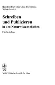 Tapa de Schreiben und Publizieren in den Naturwissenschaften
