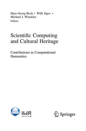 Tapa de Scientific Computing and Cultural Heritage