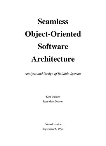 Tapa de Seamless object-oriented software architecture