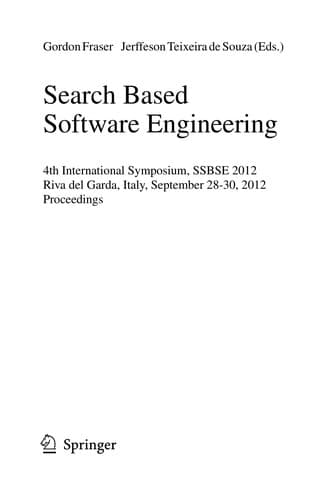 Tapa de Search Based Software Engineering