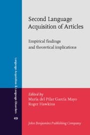 Tapa de Second language acquisition of articles