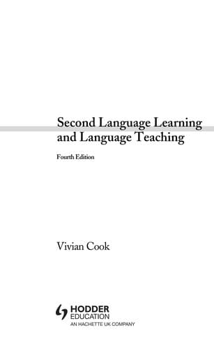 Tapa de Second language learning and language teaching