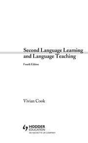 Tapa de Second language learning and language teaching