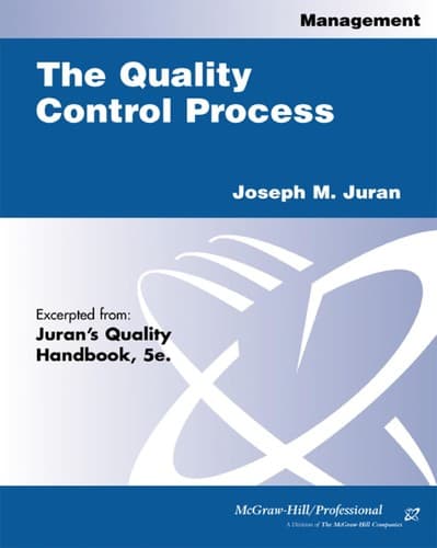 Tapa de Juran's quality handbook