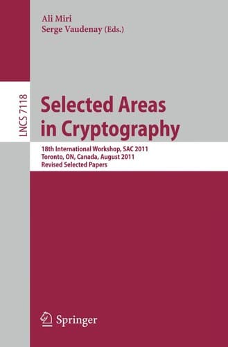 Tapa de Selected Areas in Cryptography