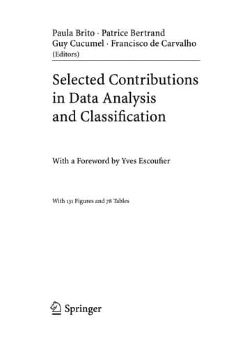 Tapa de Selected contributions in data analysis and classification