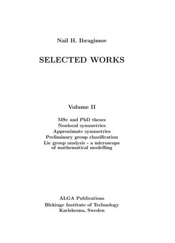 Tapa de Selected works