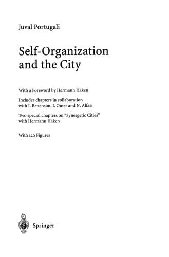 Tapa de Self-Organization and the City