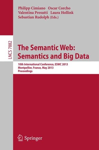 Tapa de The Semantic Web: Semantics and Big Data