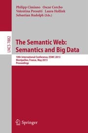 Tapa de The Semantic Web: Semantics and Big Data