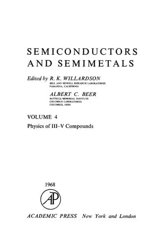 Tapa de Physics of III-V compounds