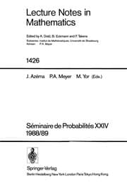 Tapa de Séminaire de probabilités XXIV 1988/89